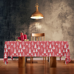 Toalha De Mesa Padrão de Natal Vermelho nº 6 ID1009