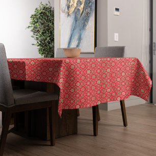 Toalha De Mesa Padrão de Natal Vermelho Verde