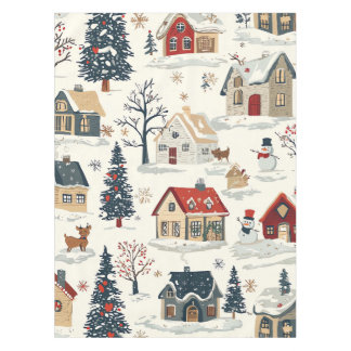 Toalha De Mesa Padrão de Natal Vintage Woodland (11)