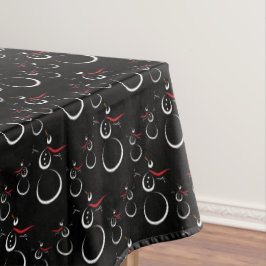 Toalha De Mesa Padrão de Neve de inverno bonito preto