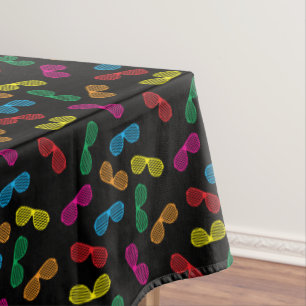 Toalha De Mesa Padrão de óculos de sol clássicos neon
