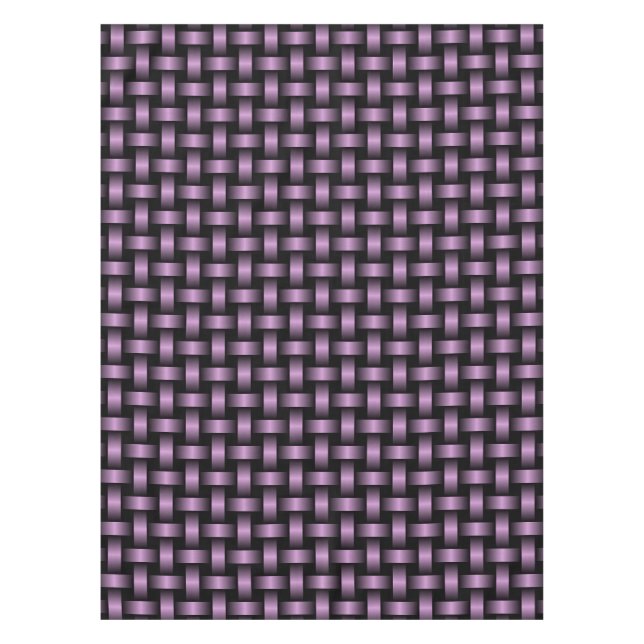 Toalha De Mesa Padrão de Onda Preta Roxo (Frente)