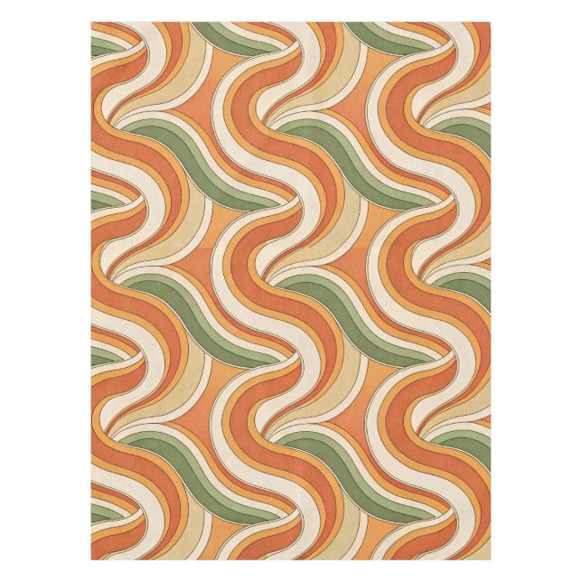 Toalha De Mesa Padrão de ondas mágicas (Frente)