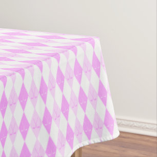 Toalha De Mesa Padrão de Ouros de Golfe Rosa Elegante