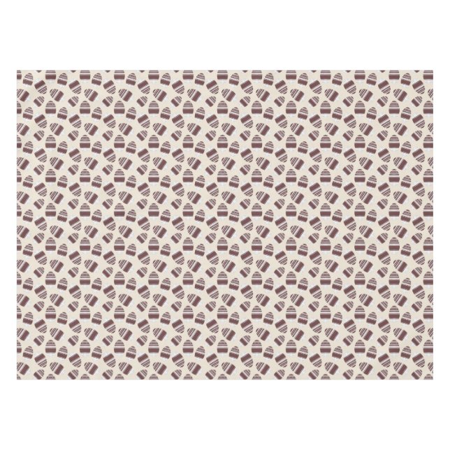 Toalha De Mesa Padrão de Ovo de Chocolate da Páscoa (Frente (Horizontal))