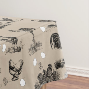 Toalha De Mesa Padrão De Ovo De Galinha De Vintage Country