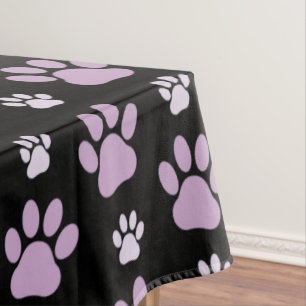 Toalha De Mesa Padrão De Patas, Patas Liláticas, Patas Cachorros,