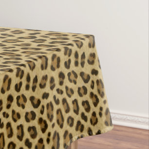 Toalha De Mesa Padrão de Pele de Impressão de Animais do Leopar
