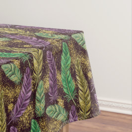 Toalha De Mesa Padrão de Pena do Carnaval de Mardi Gras