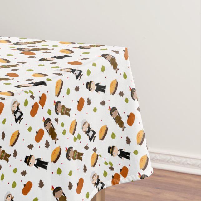 Toalha De Mesa Padrão de peregrinos e indianos - Ação de Graças (Posição Original)