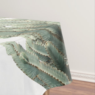 Toalha De Mesa Padrão de Plantas de Cactus Verdes Pálidas