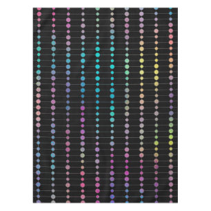 Toalha De Mesa Padrão de Pontos de Círculos Coloridos de Miçangas