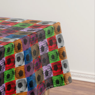 Toalha De Mesa Padrão de Pop de Arte da Bola de Futebol,