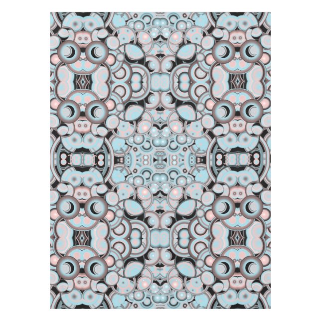 Toalha De Mesa Padrão de Preenchimento de Cor do Gradiente Preto  (Frente)