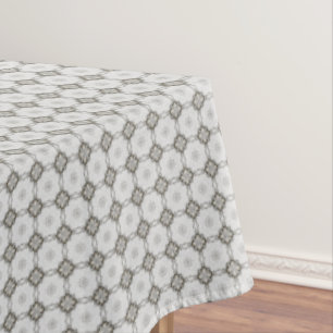 Toalha De Mesa Padrão de Quadrado de Diamante de Cinzas