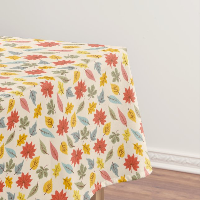 Toalha De Mesa Padrão de queda de folhas colorida (Posição Original)