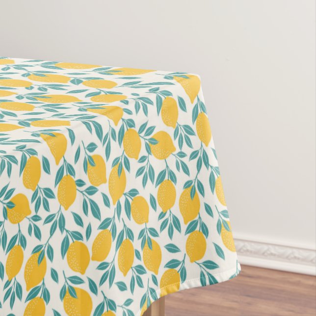 Toalha De Mesa Padrão de Ramificações de Limão Doce (Posição Original)