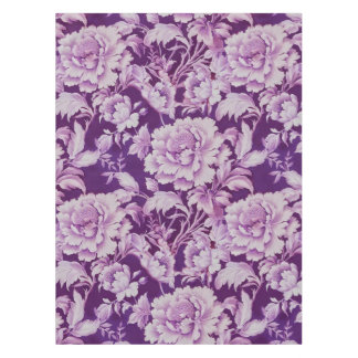 Toalha De Mesa Padrão de rosa de repetição branco/violeta pálido