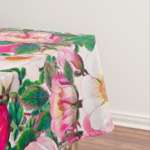 Toalha De Mesa Padrão de Rosas selvagens