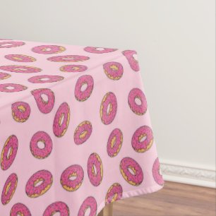 Toalha De Mesa Padrão de Rosquinha do pulverizador rosa