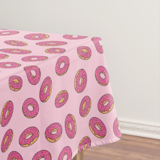 Toalha De Mesa Padrão de Rosquinha do pulverizador rosa (Posição Original)