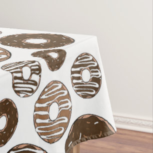 Toalha De Mesa Padrão de rosquinha, Rosquinhas de chocolate, Rosq