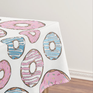 Toalha De Mesa Padrão De Rosquinhas, Rosquinhas Rosa, Rosquinhas