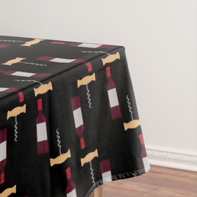 Toalha De Mesa Padrão de Saca-Rolhas de Garrafa de Vinho (Posição Original)