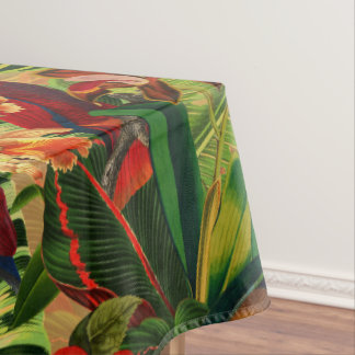 Toalha De Mesa Padrão de Selva de Papagaios Tropicais Antigos