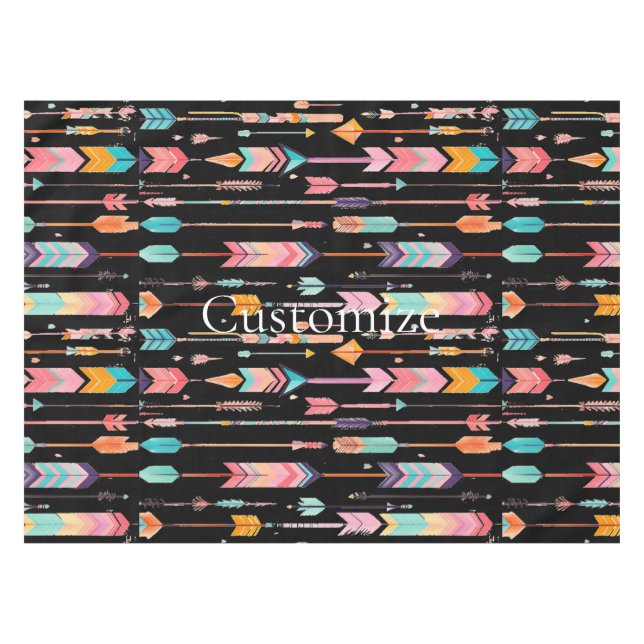 Toalha De Mesa Padrão de Seta Multicolorida Thunder_Cove (Frente (Horizontal))