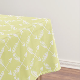 Toalha De Mesa Padrão de Setas Cruzadas Amarelas