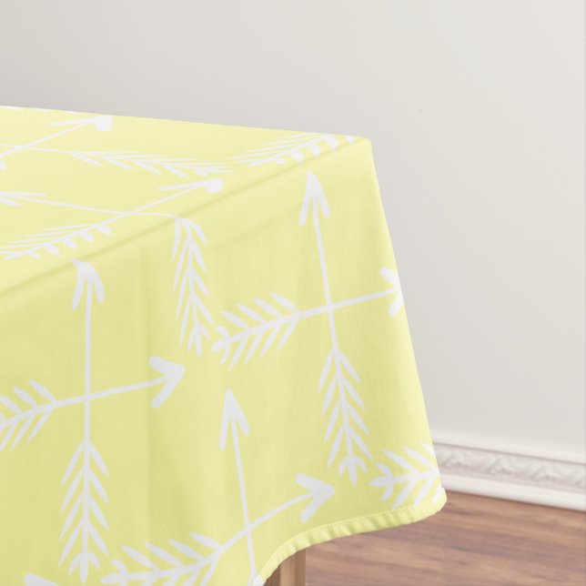 Toalha De Mesa Padrão de setas cruzadas amarelas (Posição Original)