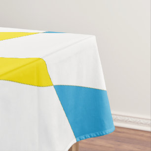 Toalha De Mesa Padrão de Sinalizador de Diamante Baviera Azul Ama
