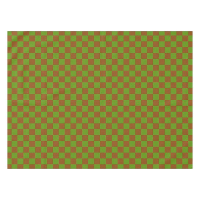 Toalha De Mesa Padrão de tabuleiro xadrez de maçã caramelada (Frente (Horizontal))