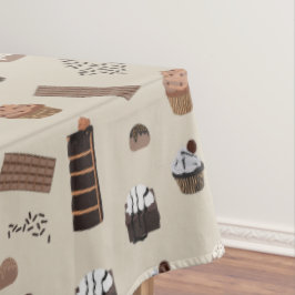 Toalha De Mesa Padrão de Tema de Chocolate