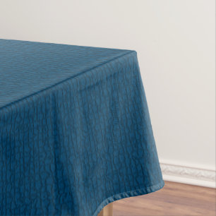 Toalha De Mesa Padrão de Textura Azul Sólido Mosaico