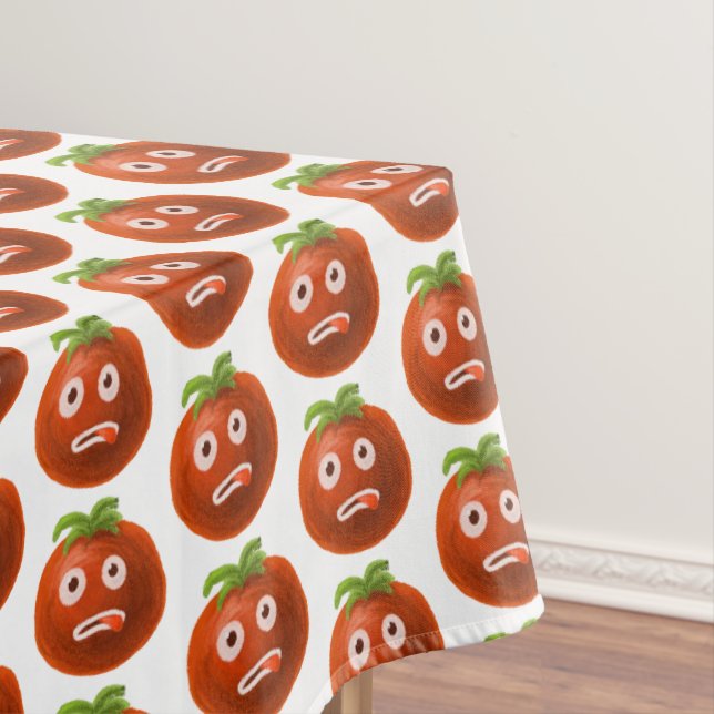 Toalha De Mesa Padrão de Tomate Engraçado (Posição Original)
