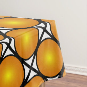Toalha De Mesa Padrão de trava branca preta dos pontos do Ouro lu