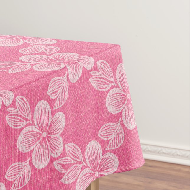 Toalha De Mesa padrão de treliça floral rosa (Posição Original)