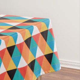 Toalha De Mesa Padrão de Triângulo Multicolorido