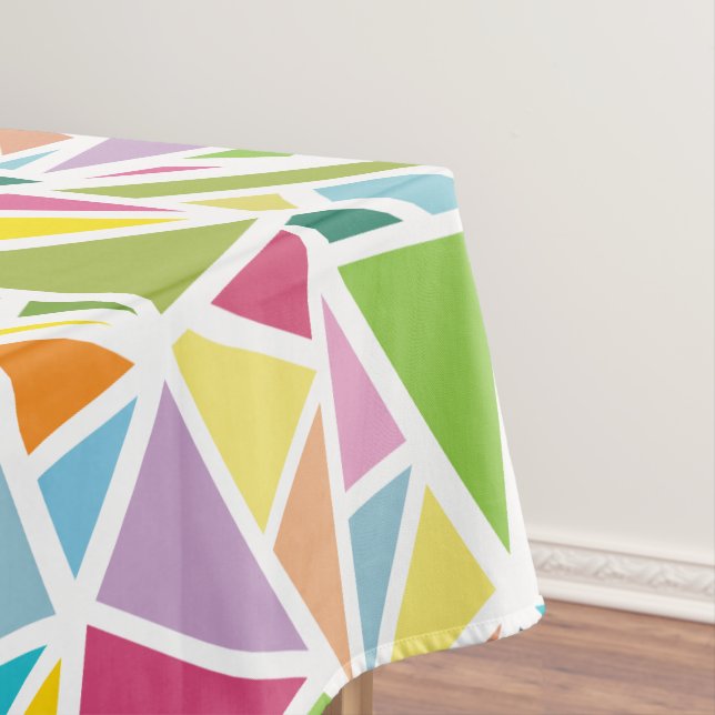Toalha De Mesa Padrão de triângulos coloridos (Posição Original)