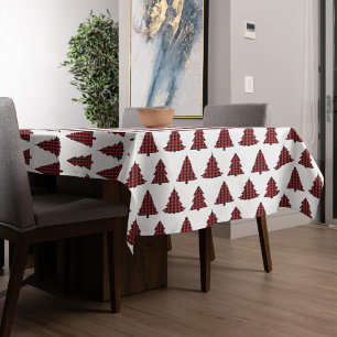 Toalha De Mesa Padrão de Verificação de Buffalo de Caligrafia Fel