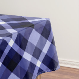 Toalha De Mesa Padrão de Xadrez Azul do Marinho Trendy Tablecloth