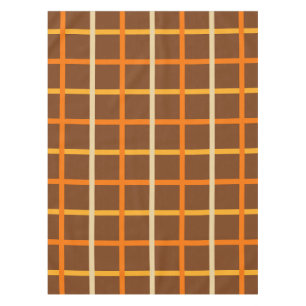 Toalha De Mesa Padrão de Xadrez de outono em verde-laranja e cast