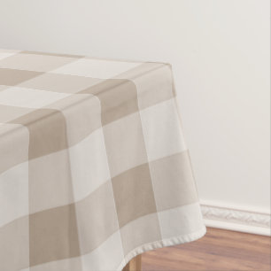 Toalha De Mesa Padrão de Xadrez do Autumn Fall Brown Taupe