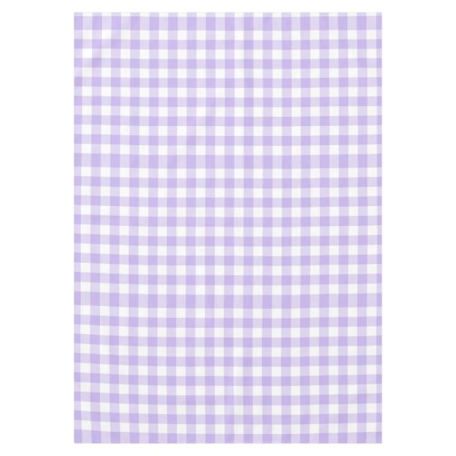 Toalha De Mesa Padrão de Xadrez Lavanda de Páscoa e Primavera Cou (Frente)
