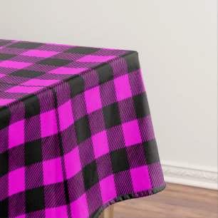 Toalha De Mesa Padrão de Xadrez Roxo de Verificação de Buffalo