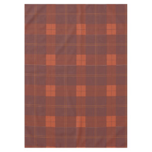 Toalha De Mesa Padrão de Xadrez Vermelho e Laranja da ferrugem