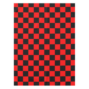 Toalha De Mesa Padrão de Xadrez Xadrez Vermelho Preto