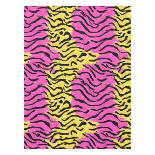 Toalha De Mesa Padrão de Zebra Rosa-Brilhante